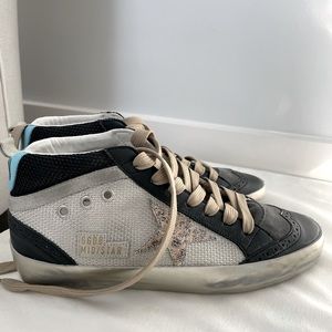 Golden Goose Mid Star Net Sneakers